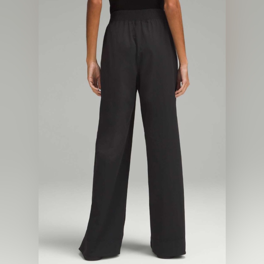 NWOT lululemon athletica Black Wide-Leg Pants - Picture 3 of 7
